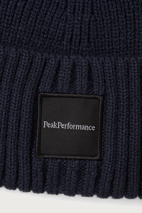 Шапка Peak Performance beanie Cornice колір темно-синій фото 3