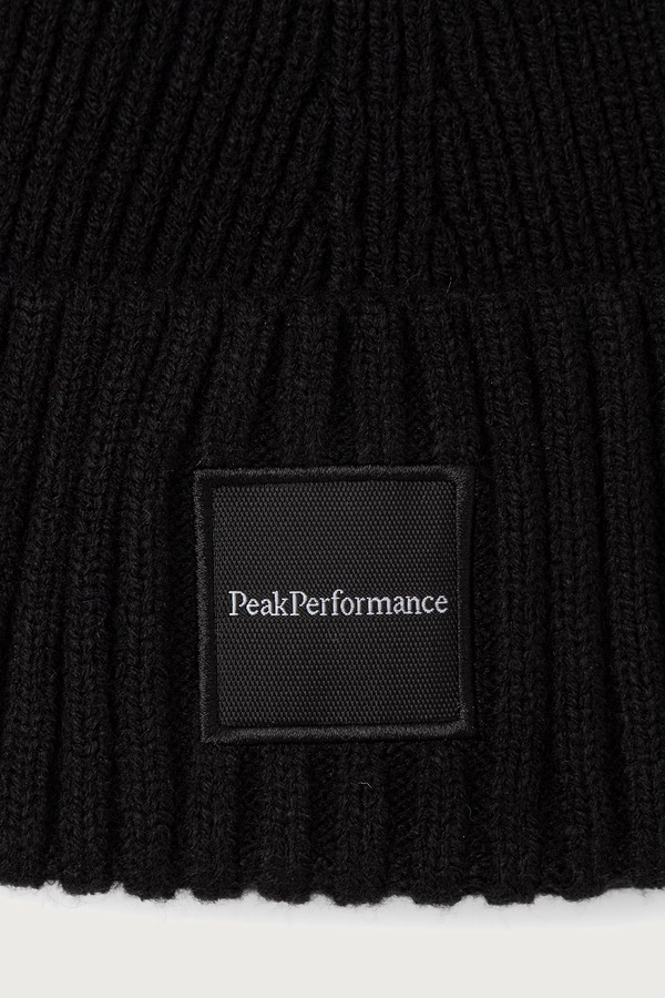 Шапка Peak Performance beanie Cornice колір чорний фото 3