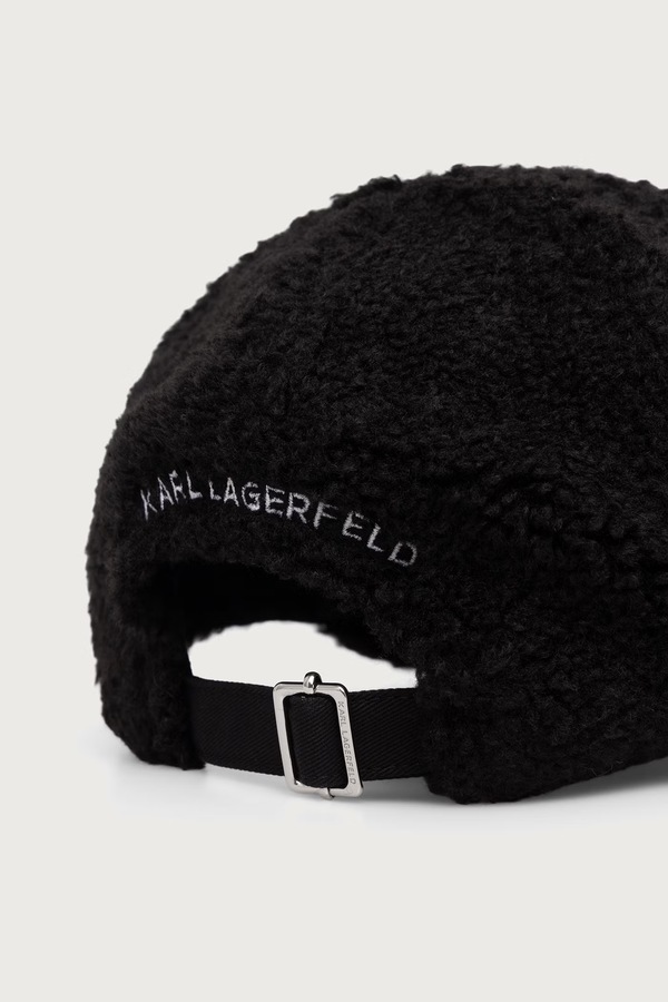 Кепка Karl Lagerfeld колір чорний фото 4