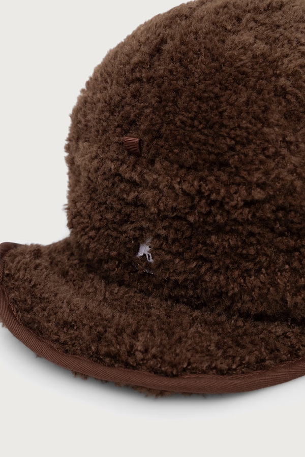 Вушанка Kangol FAUX SHEARLING UTILITY FLAP колір коричневий