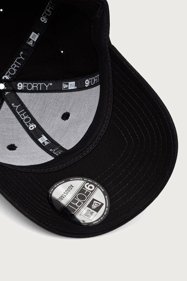 Кепка бавовняна New Era FAUX PONY INFILL 9FORTY® колір чорний фото 4