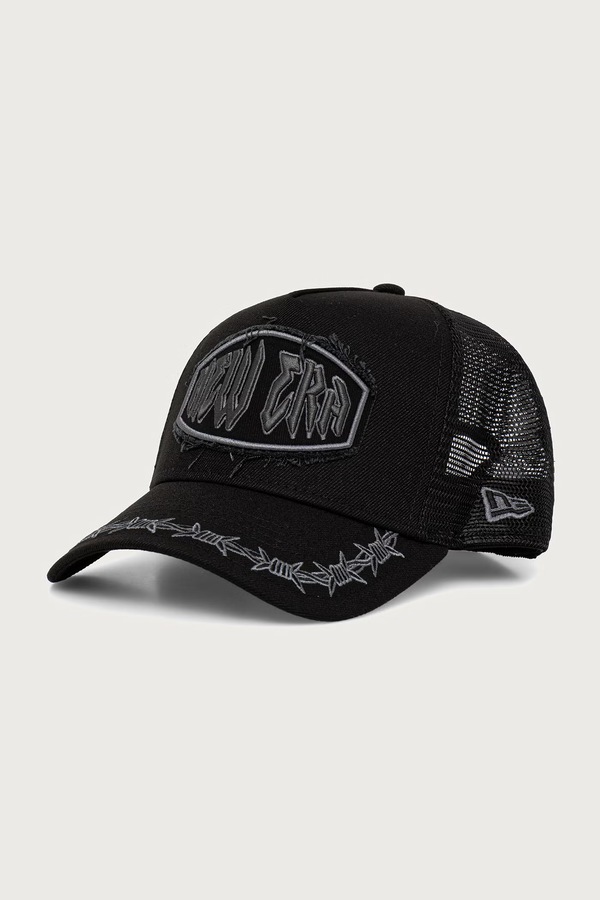 Кепка-тракер New Era DISTRESSED PATCH E-FRAME колір чорний