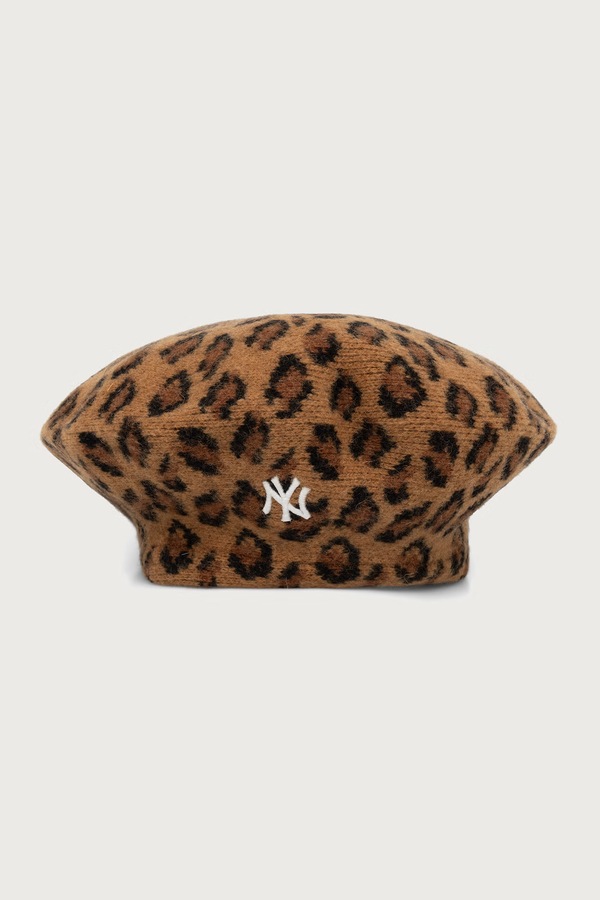 Берет вовняний New Era LEOPARD колір коричневий
