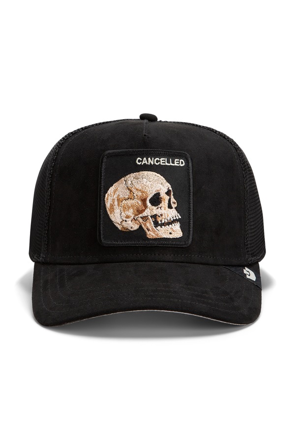 Кепка-тракер з імітації замші Goorin Bros Suede Cancelled Skull Trucker колір чорний фото 2
