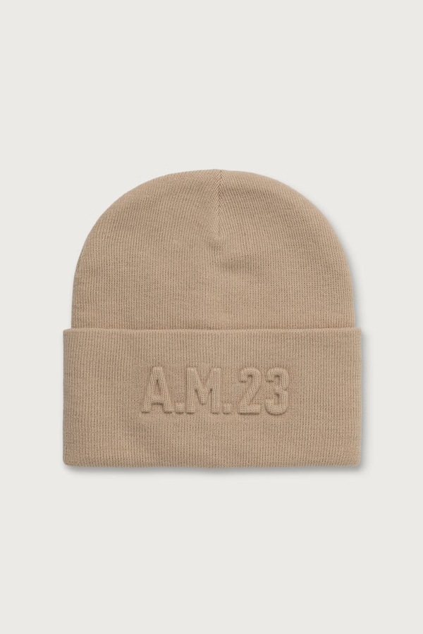 Шапка Aeronautica Militare beanie цвет бежевый