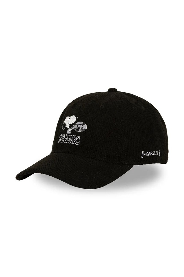 Кепка вельветова Capslab x Peanuts колір чорний