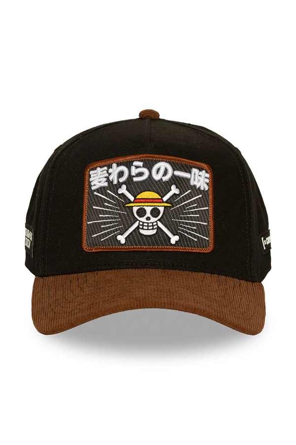 Кепка-тракер с хлопком Capslab x Onepiece цвет коричневый