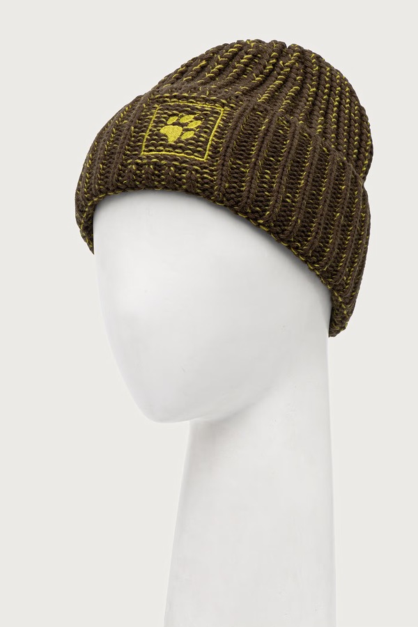 Шапка Jack Wolfskin beanie BADGE колір зелений фото 2
