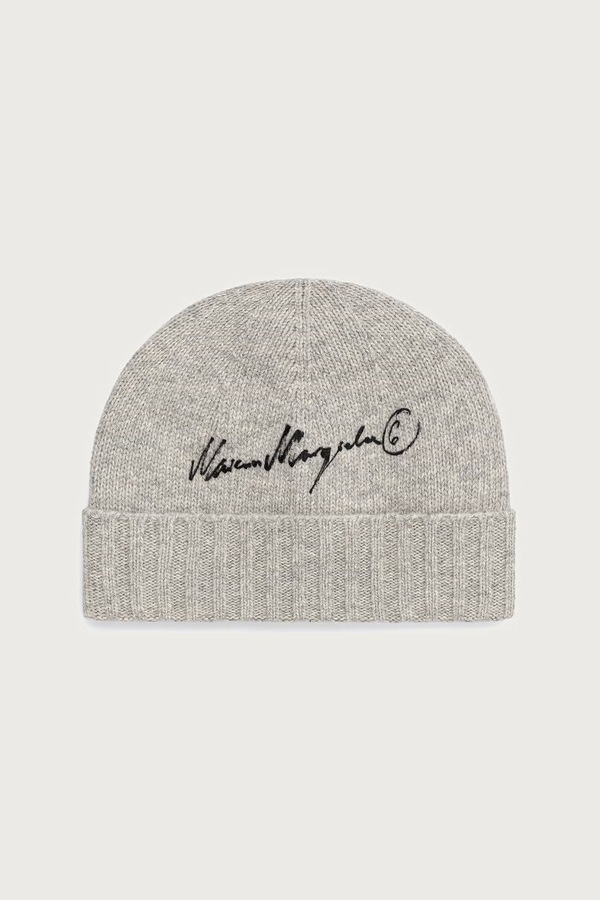 Шапка з вовною MM6 Maison Margiela колір сірий