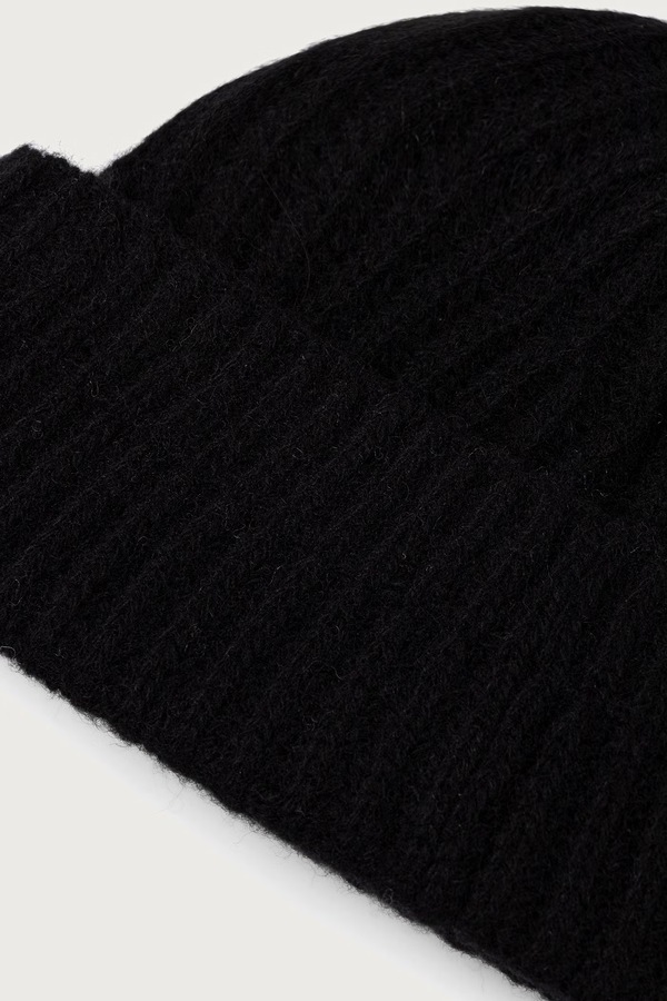Шапка beanie з вовною MM6 Maison Margiela колір чорний фото 2