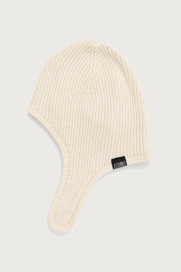 Шапка с шерстью MM6 Maison Margiela цвет бежевый