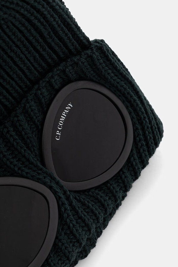 Шапка beanie шерстяная C.P. Company цвет зеленый фото 2