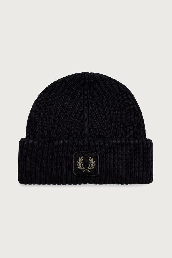 Шапка бавовняна Fred Perry колір чорний