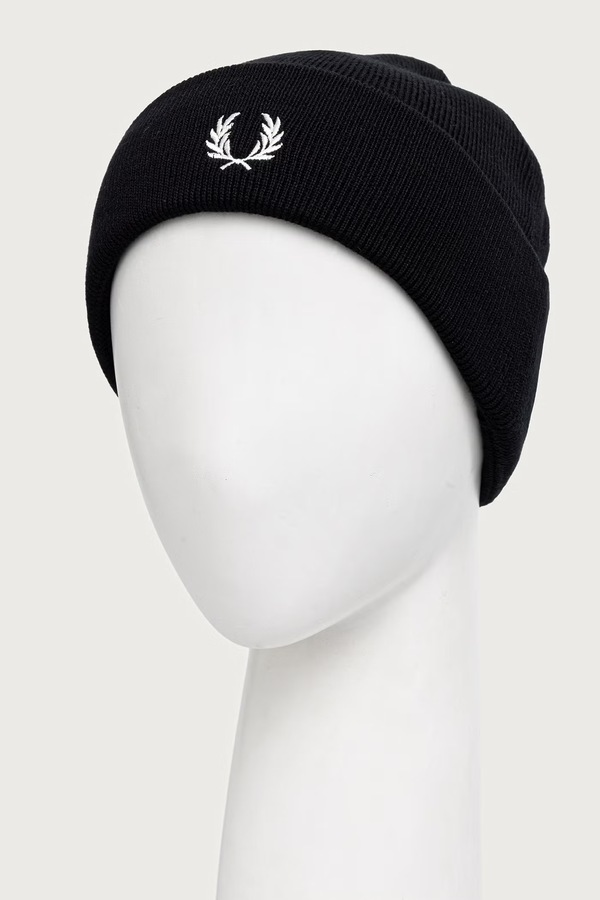 Шапка beanie с шерстью Fred Perry цвет черный