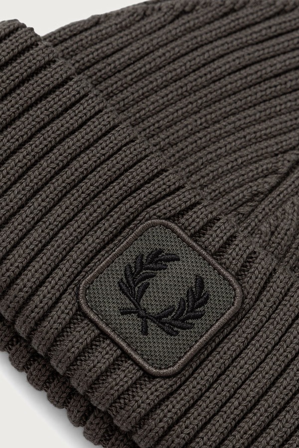 Шапка бавовняна Fred Perry колір зелений фото 2