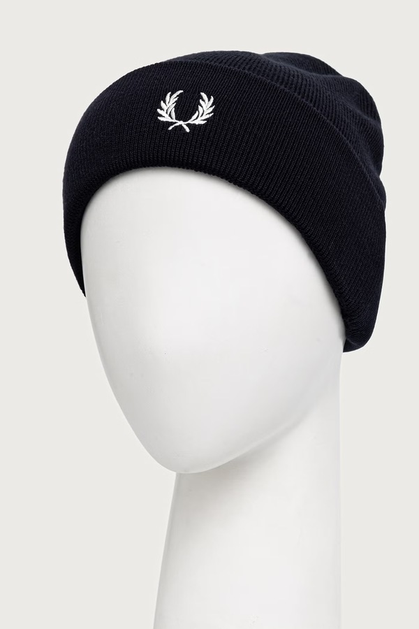 Шапка с шерстью Fred Perry цвет темно-синий
