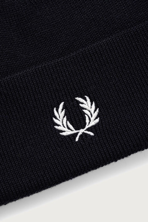 Шапка с шерстью Fred Perry цвет темно-синий фото 2