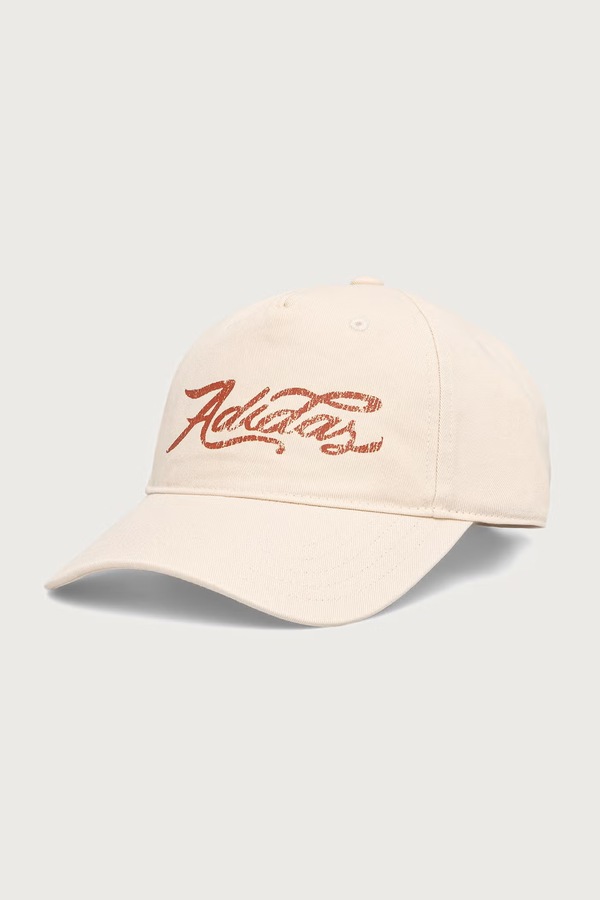 Бейсболка бавовняна adidas Originals колір бежевий