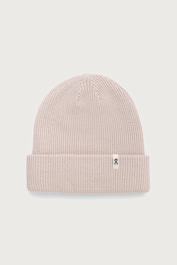Шапка beanie из мериносовой шерсти On цвет бежевый