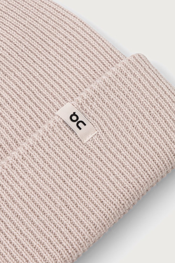 Шапка beanie із мериносової вовни On колір бежевий фото 2