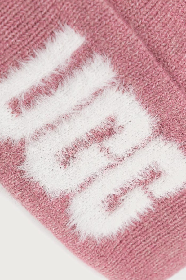 Шапка beanie з додаванням вовни UGG колір рожевий фото 2