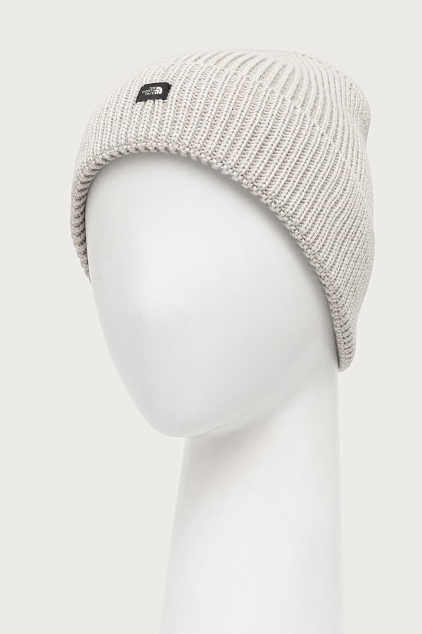 Шапка The North Face beanie MINI LOGO колір сірий фото 2