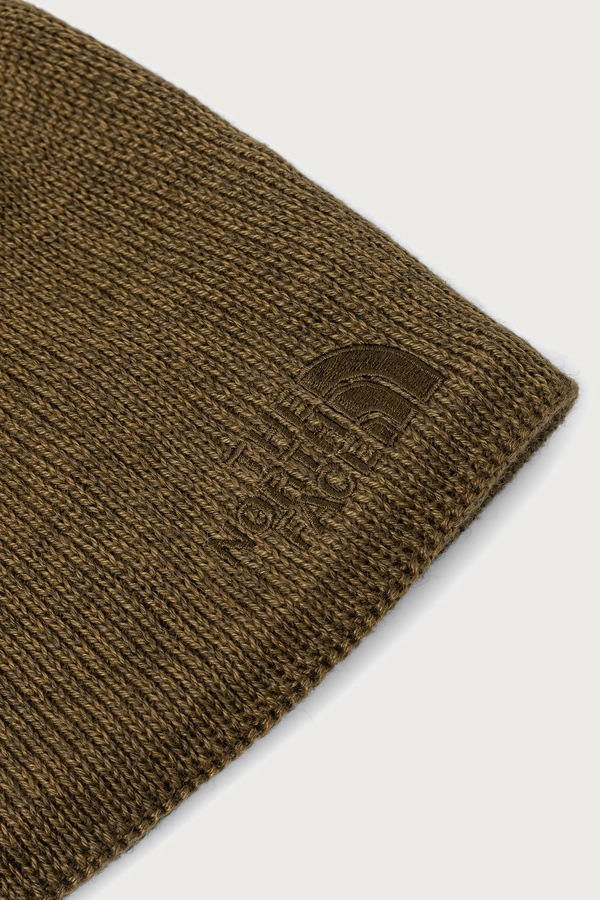 Шапка beanie з додаванням вовни The North Face Jim колір зелений фото 3