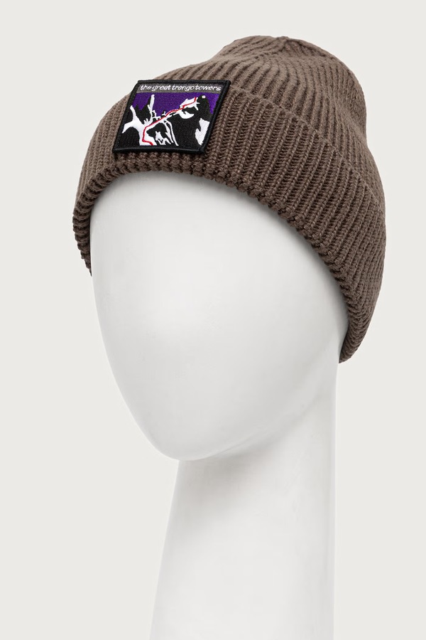 Шапка The North Face beanie TNF Logo Box колір коричневий фото 2