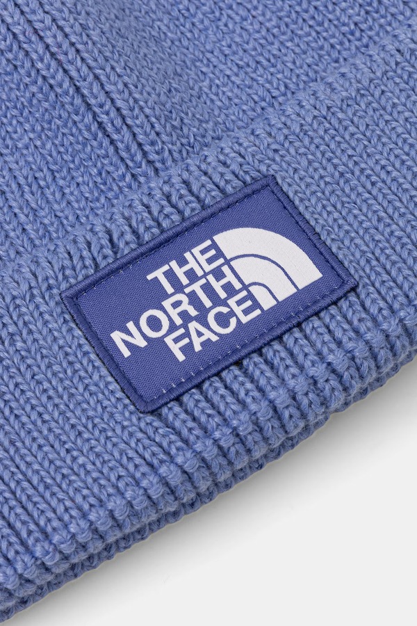 Шапка The North Face beanie TNF Logo Box колір блакитний фото 2