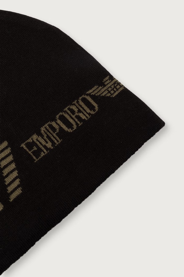 Шапка EA7 Emporio Armani колір чорний фото 3