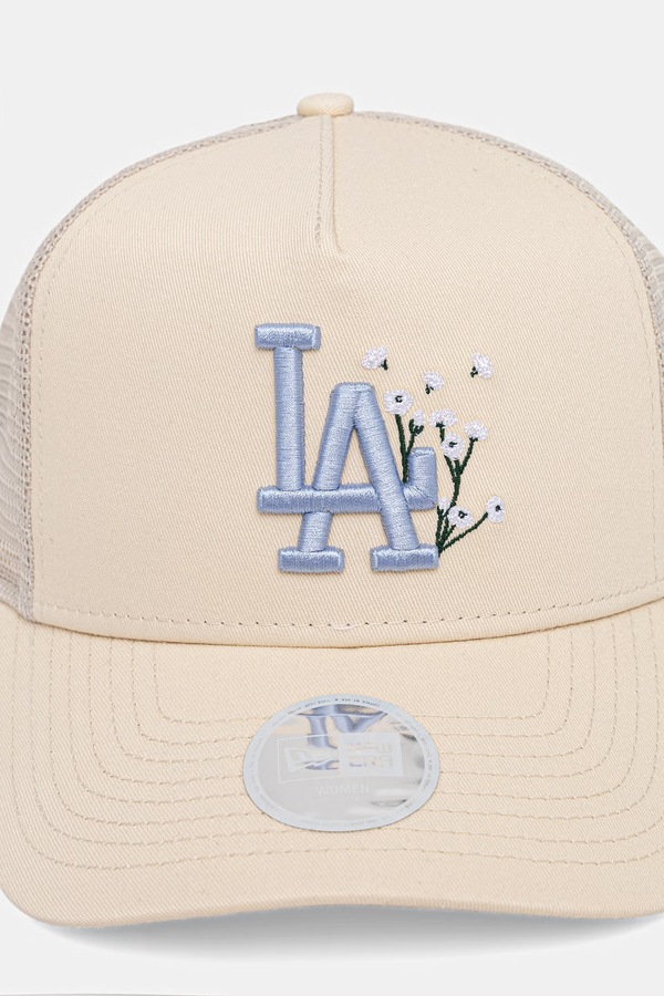 Кепка-тракер New Era FLORAL TRUCKER LA DODGERS колір бежевий