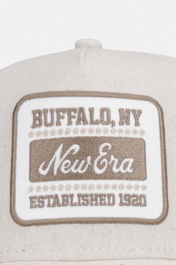 Бейсболка из добавлением льна New Era OVAL PATCH LINEN EFRAME цвет бежевый