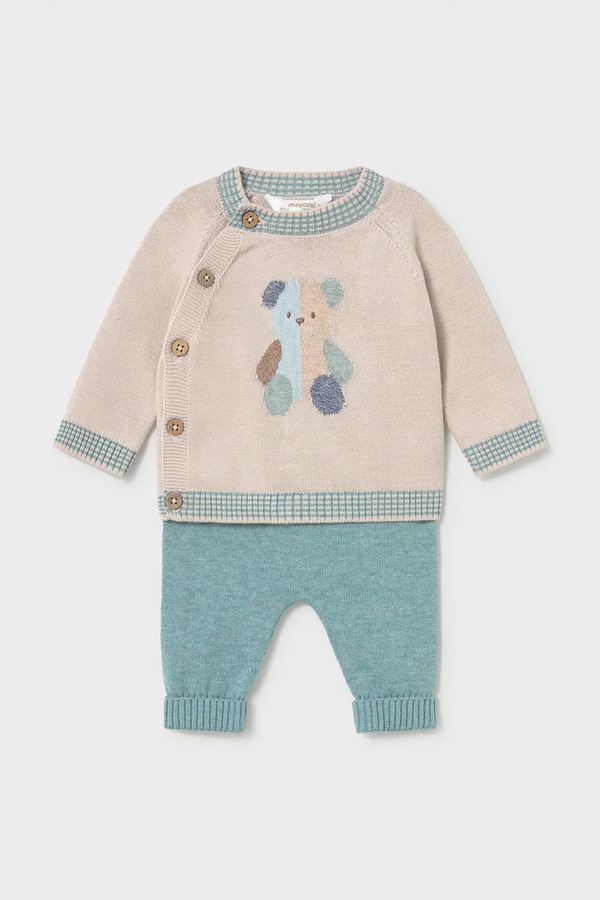 Комплект для немовлят бавовняний Mayoral Newborn колір бірюзовий