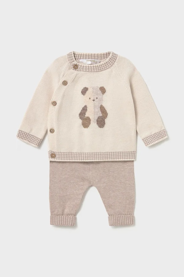 Комплект для младенцев хлопковый Mayoral Newborn цвет бежевый