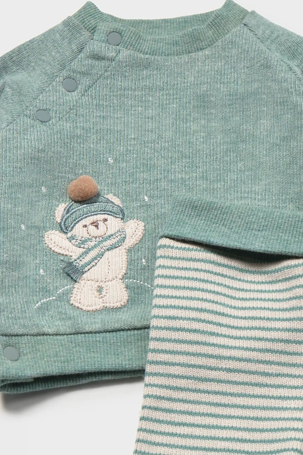 Комплект для немовлят з бавовною Mayoral Newborn колір бірюзовий фото 2
