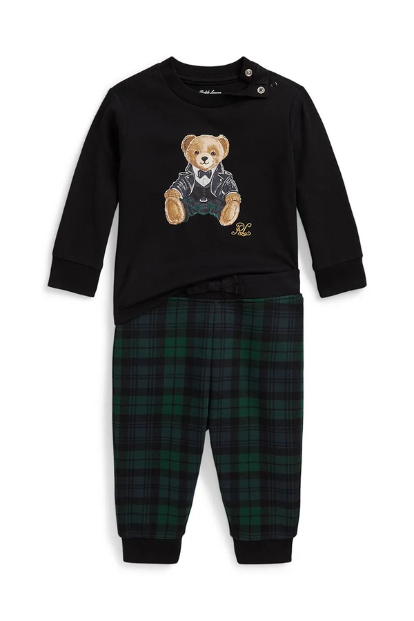 Комплект для немовлят з бавовною Polo Ralph Lauren колір чорний
