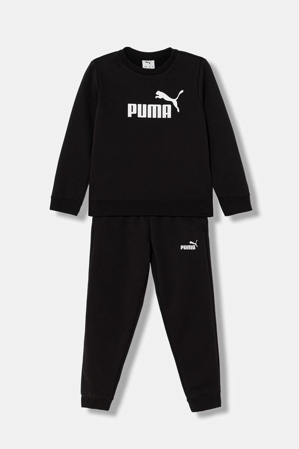 Спортивный костюм детский с хлопком Puma ESS No.1 Logo Crew Sweat Suit цвет черный