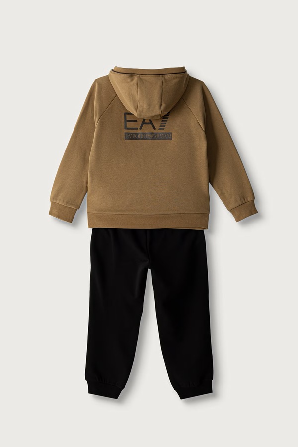 Спортивний костюм дитячий з бавовною EA7 Emporio Armani колір зелений фото 2