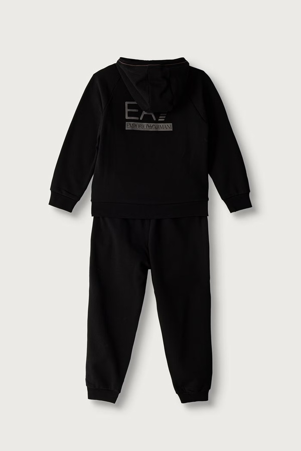 Спортивний костюм дитячий з бавовною EA7 Emporio Armani колір чорний фото 2