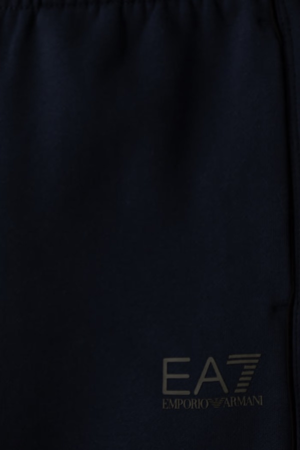 Спортивні штани дитячі з бавовною EA7 Emporio Armani колір темно-синій фото 3