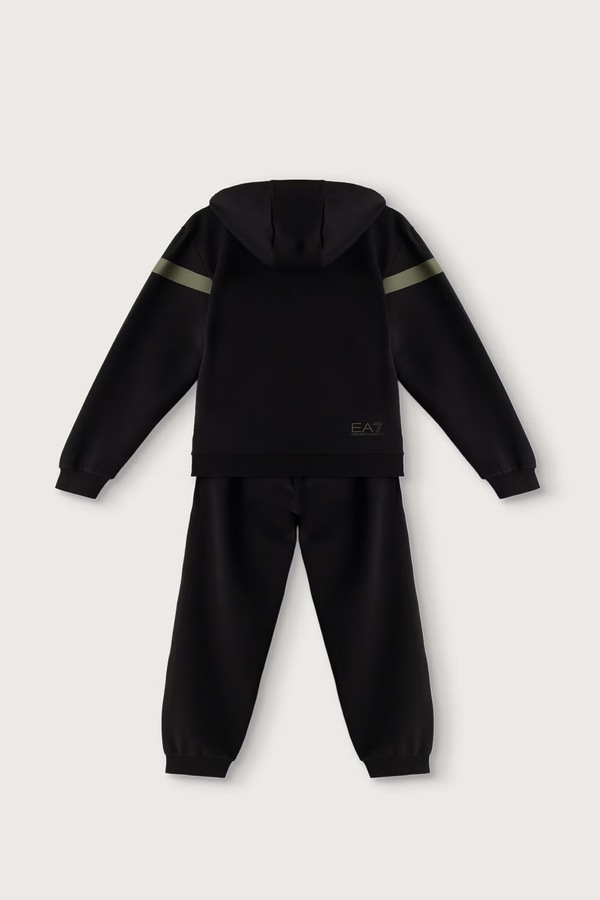 Трикотажний комплект дитячий з бавовною EA7 Emporio Armani колір чорний фото 2