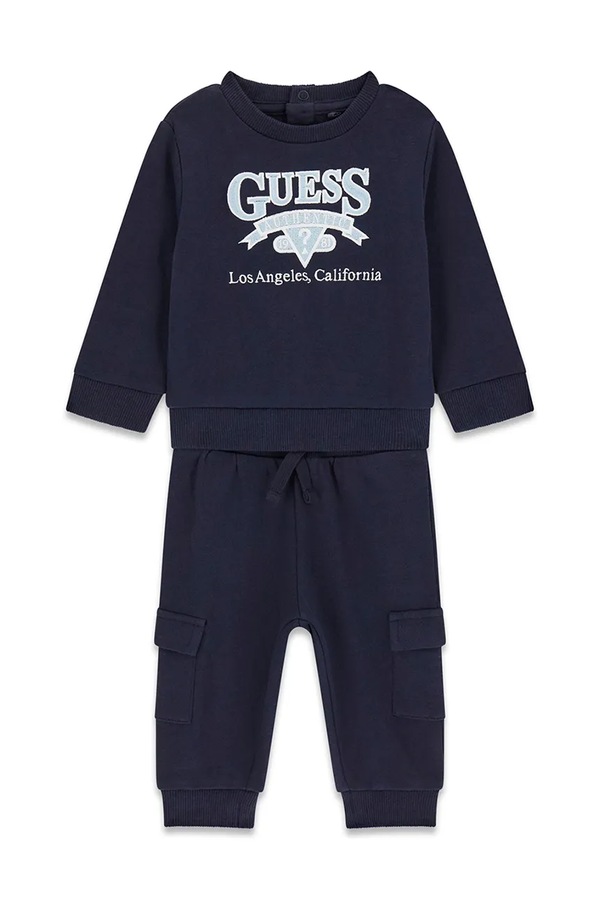 Спортивний костюм дитячий бавовняний Guess колір темно-синій