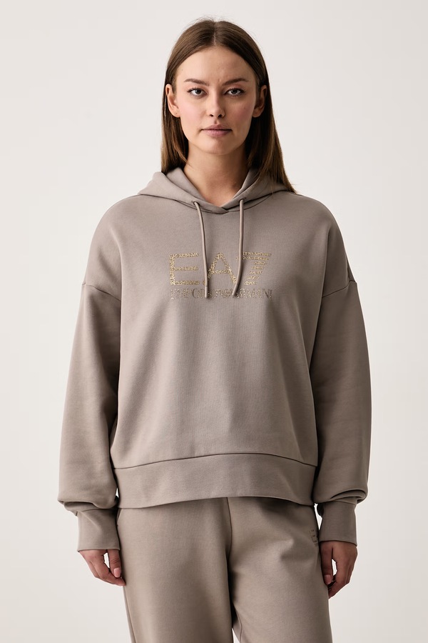 Трикотажный комплект женский с хлопком EA7 Emporio Armani цвет бежевый