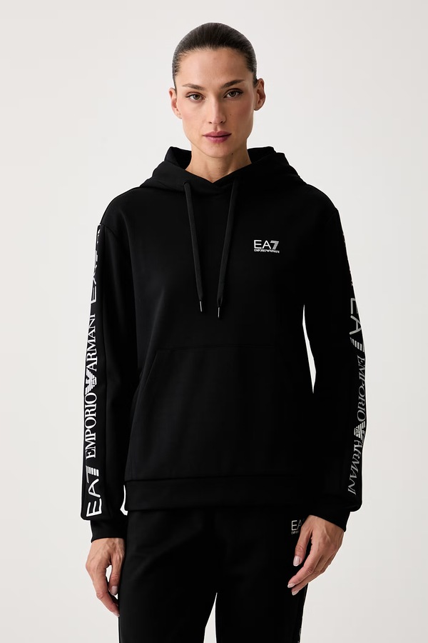 Трикотажний комплект жіночий EA7 Emporio Armani колір чорний фото 4
