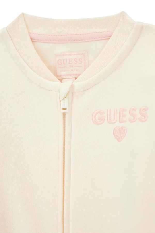 Трикотажний комплект дитячий бавовняний Guess колір бежевий фото 3