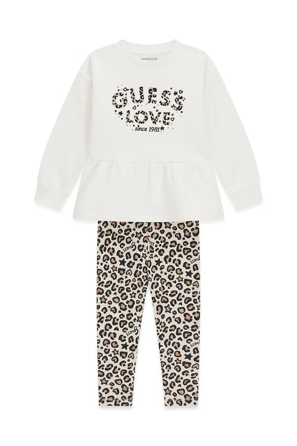 Комплект на кожен день дитячий бавовняний з еластаном Guess колір бежевий