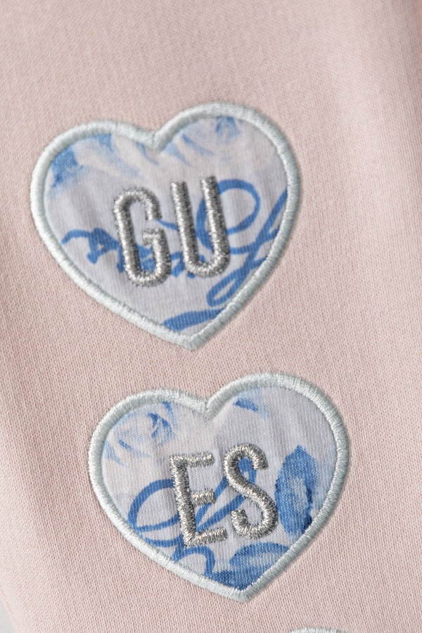 Трикотажный комплект для младенцев хлопковый Guess цвет розовый фото 2