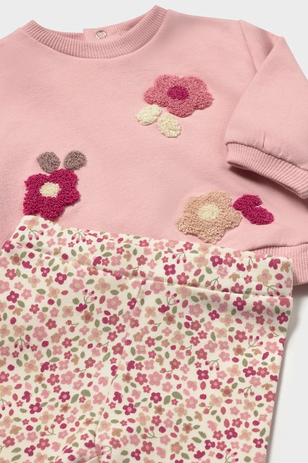 Комплект для немовлят бавовняний з еластаном Mayoral Newborn колір рожевий фото 4