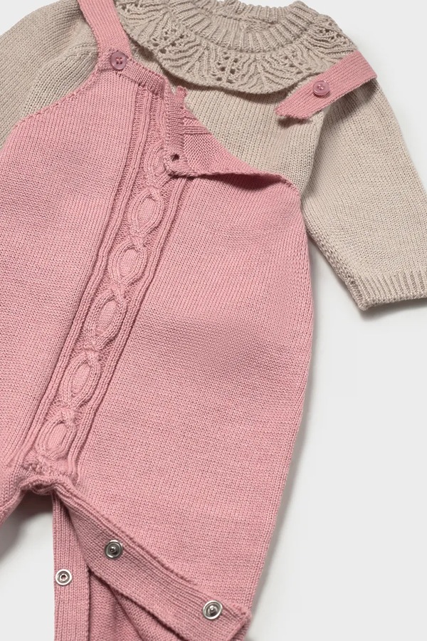 Комплект для младенцев с хлопком Mayoral Newborn цвет розовый фото 2