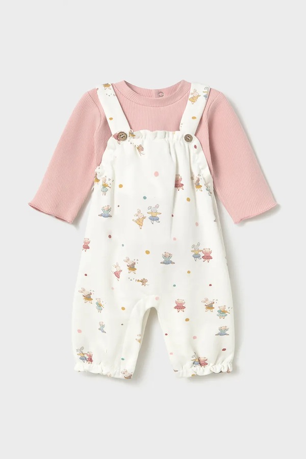 Комплект детский с хлопком Mayoral Newborn цвет розовый